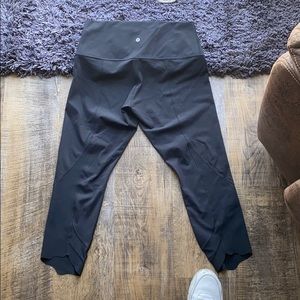 Cropped Black Lululemon leggings size 12
